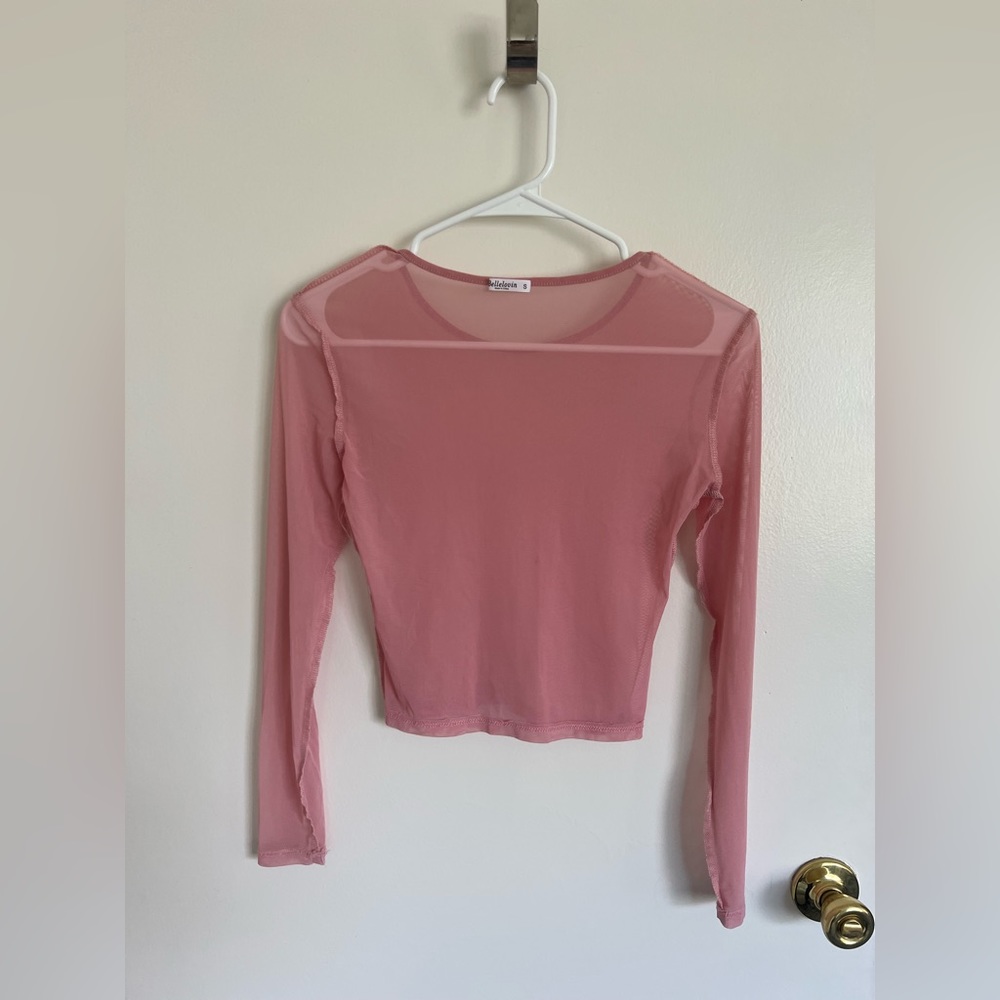 Pink mesh shirt
